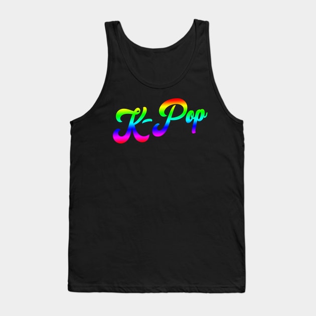 K-Pop Writing Korean Pop Tank Top by Foxxy Merch